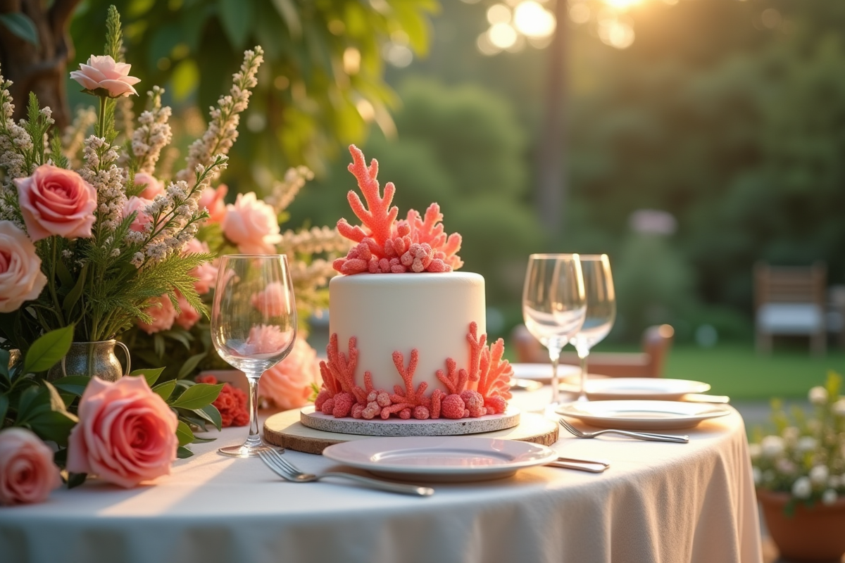 Décoration de fête d anniversaire dans un jardin en plein air