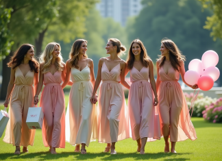 Organiser un enterrement de vie de jeune fille : conseils et idées originales Groupe de femmes en robes pastel dans un parc en été